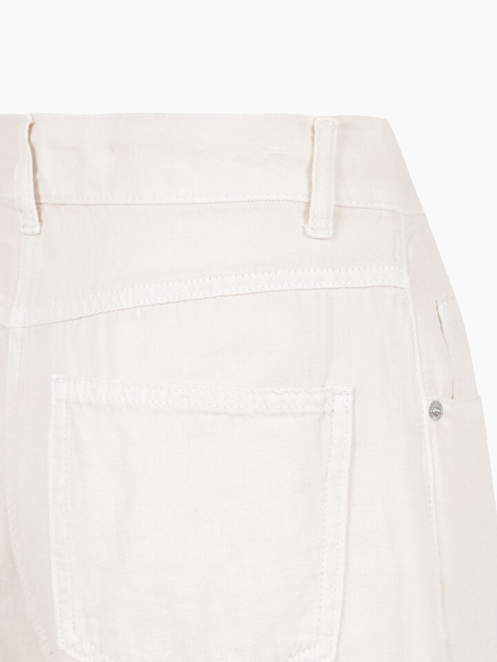 BERMUDA - sisley k pantaloncini jeans - Λευκο Κρεμ | Sisley K image number 4